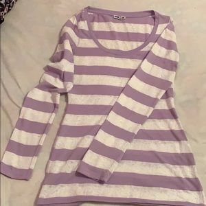 Purple & White long sleeve top